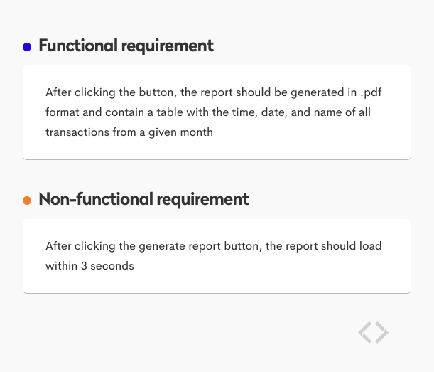 functional requirements example